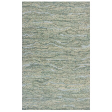 Homeroots 60 x 84 in. Seafoam Wool or Viscose Rug 375348